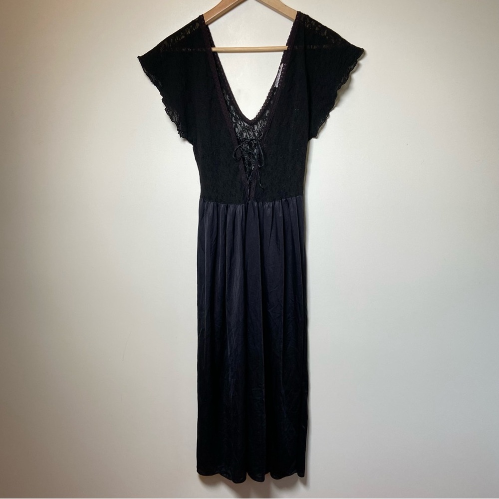 Vintage Cinema Etoile Black Night Dress Medium